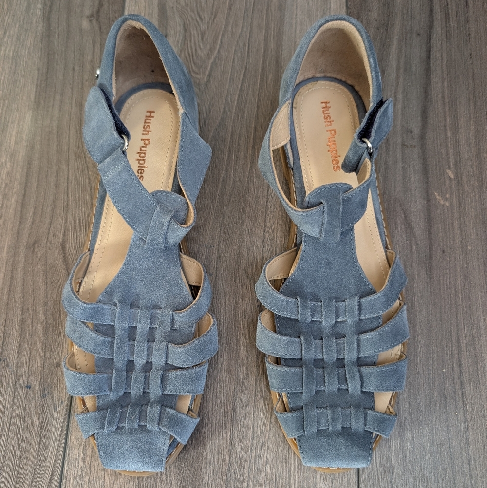 Hush Puppies Women's Blue Strappy Sandals